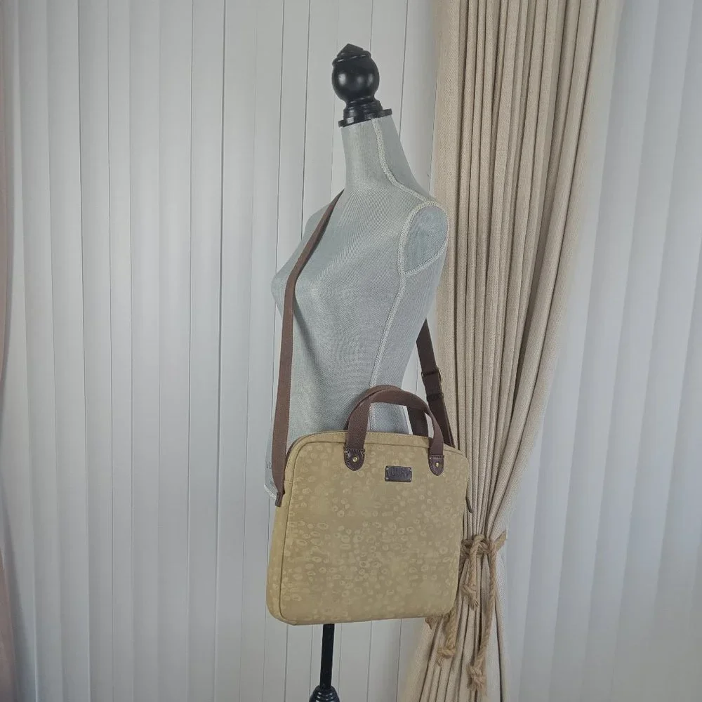 Lucky Brand Tan Laptop Bag with Brown Handles